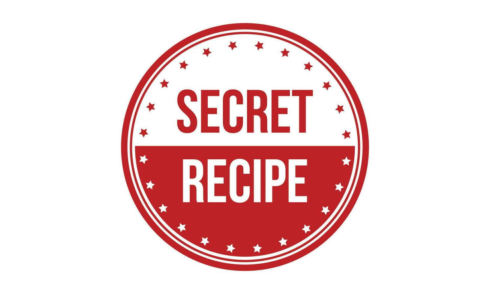 Secret Recipe Rubber Stamp Seal Vector