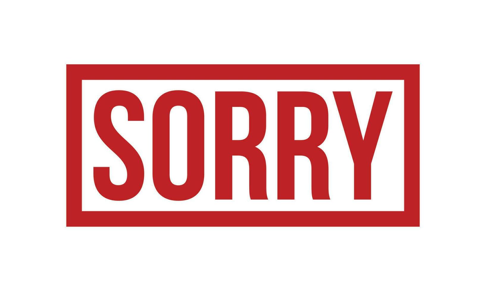 Sorry Rubber Stamp Seal Vector