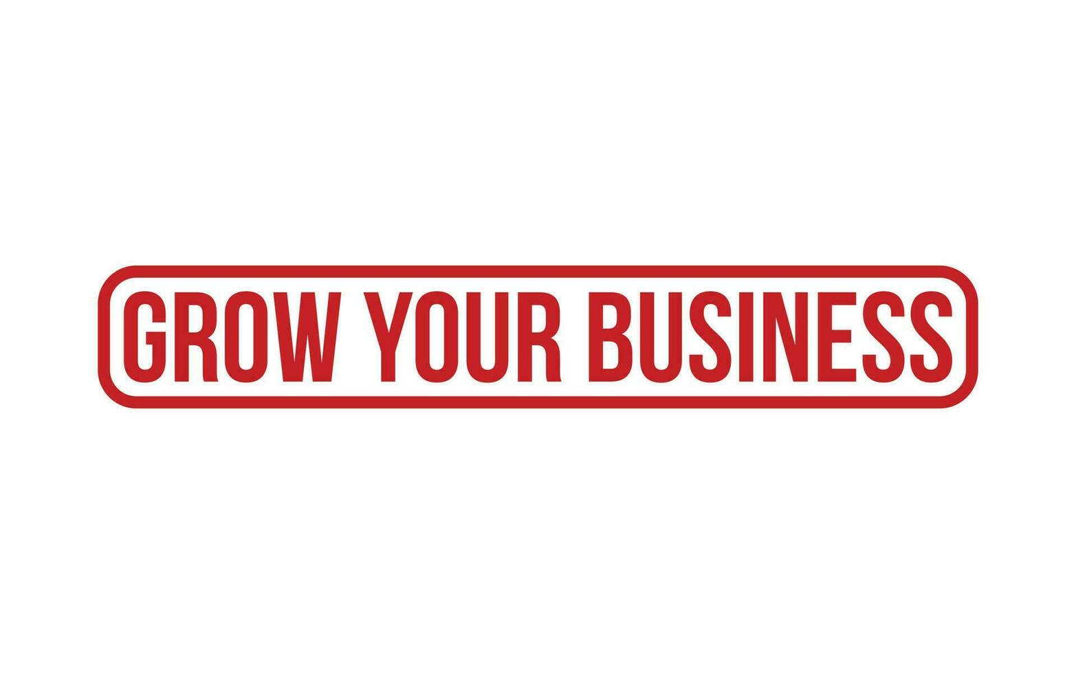 Red Grow Your Business Rubber Stamp Seal Vector