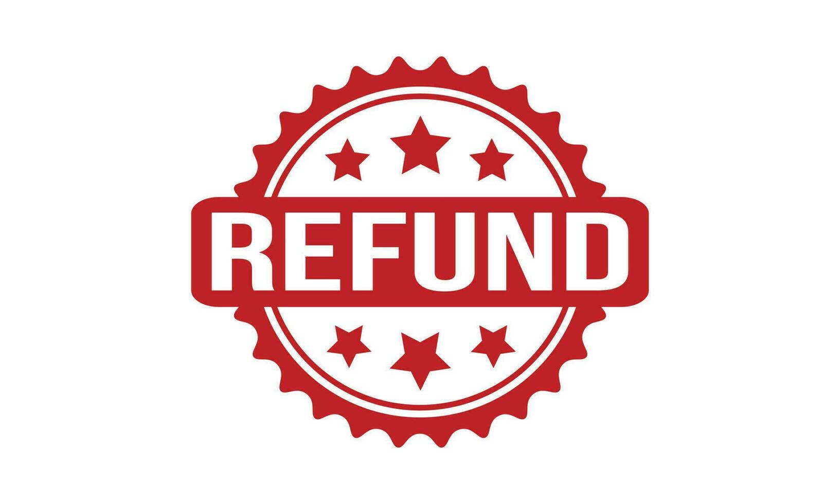 Refund Rubber Stamp Seal Vector