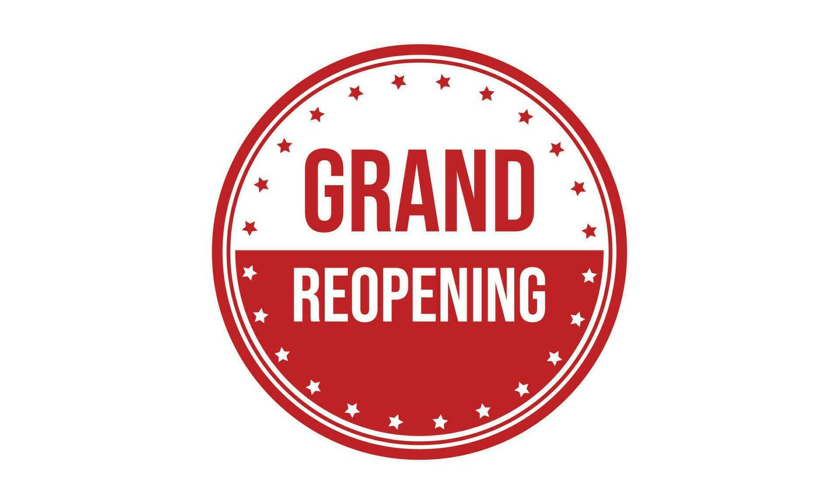 Grand Reopening Rubber Stamp Seal Vector