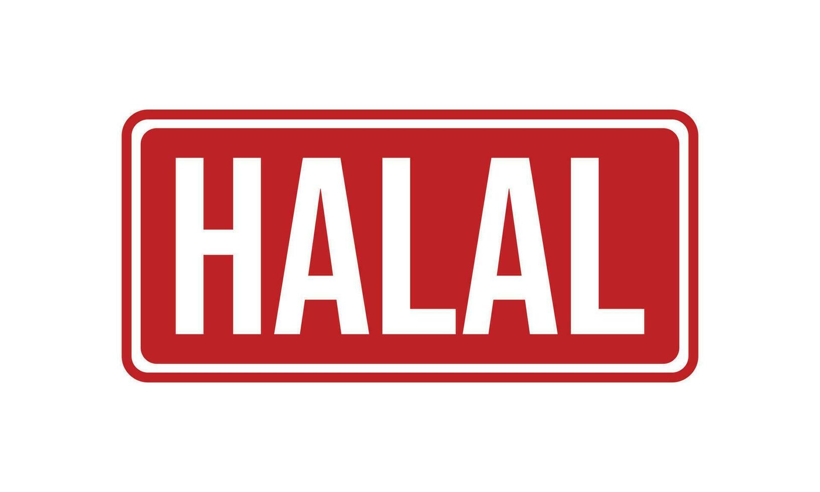 halal caucho sello sello vector