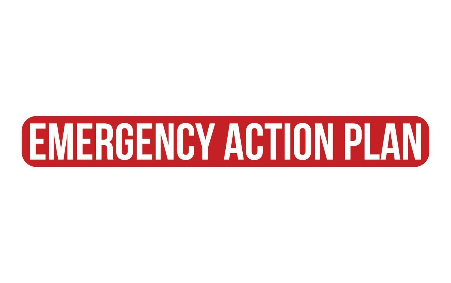 Red Emergency Action Plan Rubber Stamp Seal Vector