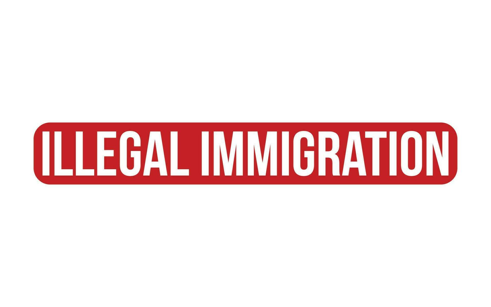 Red Illegal Immigration Rubber Stamp Seal Vector