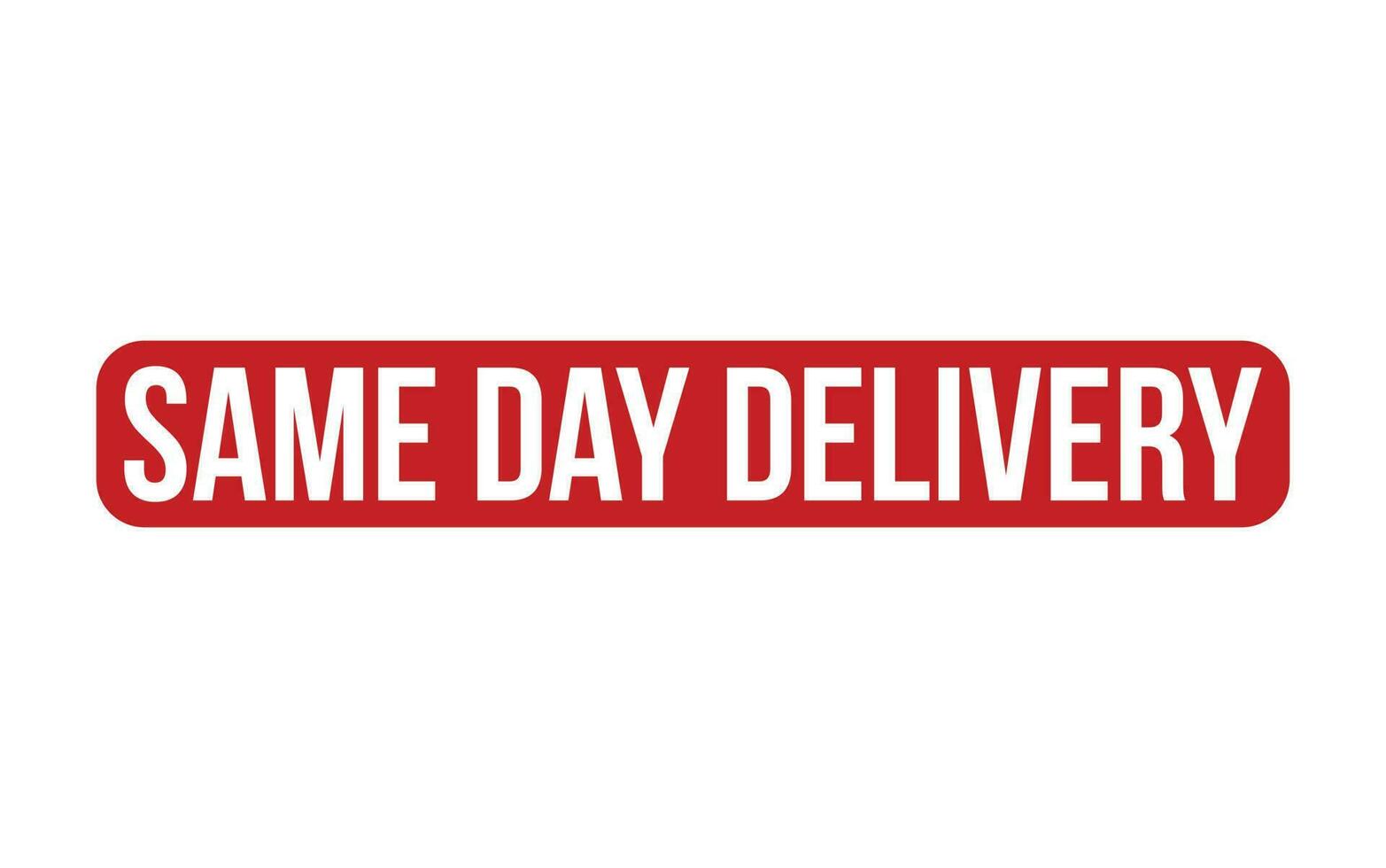 Red Same Day Delivery Rubber Stamp Seal Vector