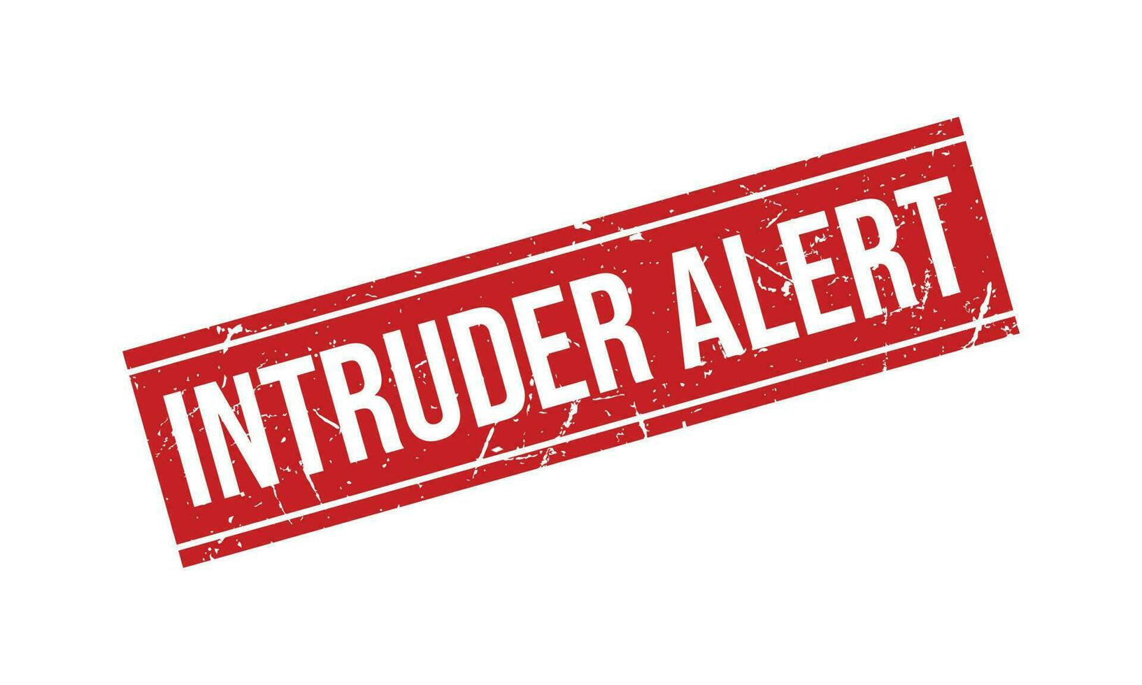 Intruder Alert Rubber Stamp Seal Vector