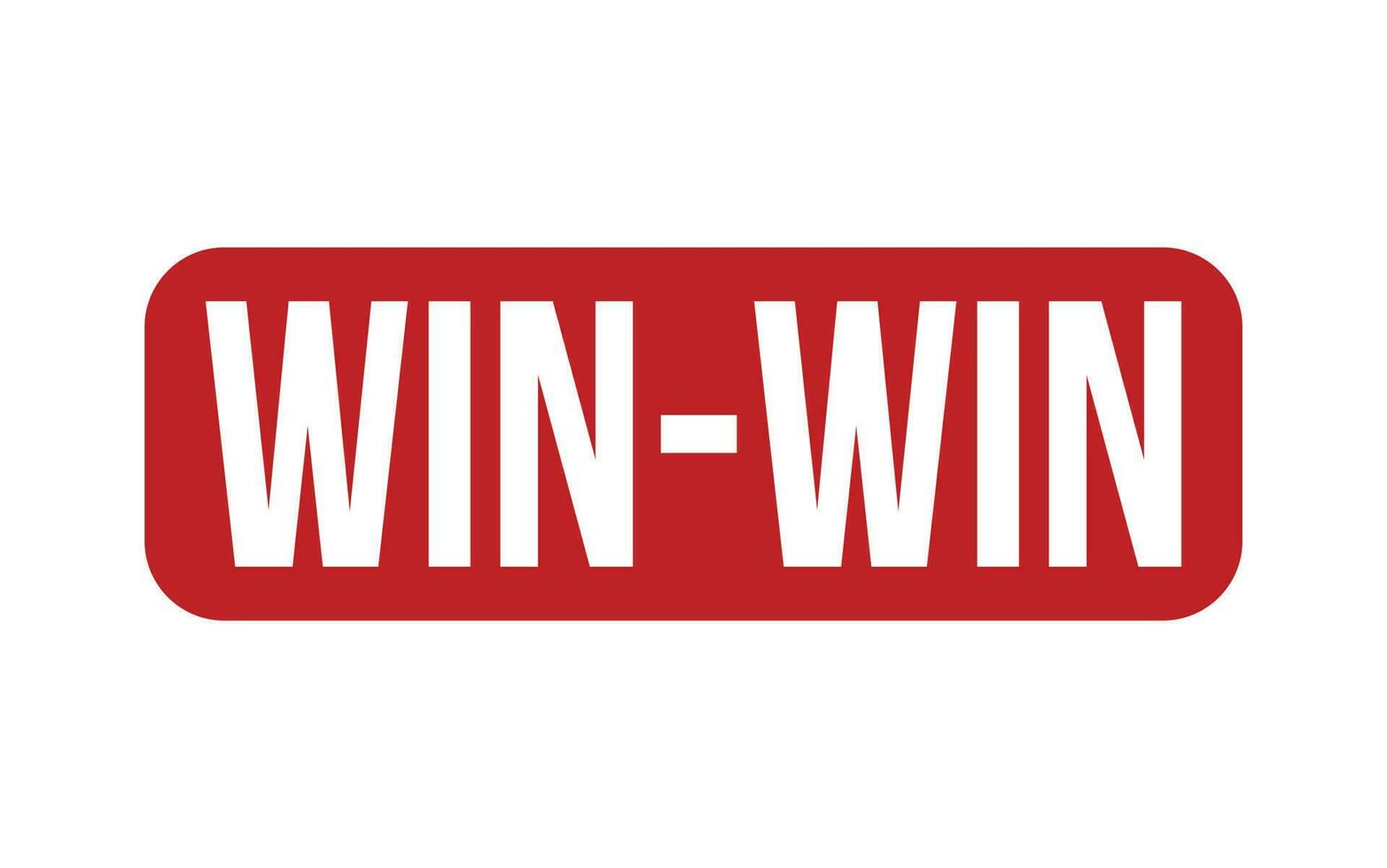 Win Win Rubber Stamp Seal Vector