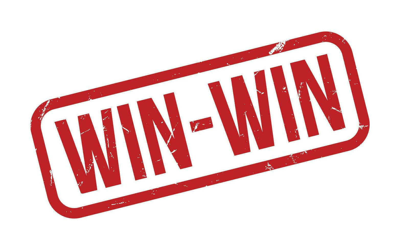 Win Win Rubber Stamp Seal Vector