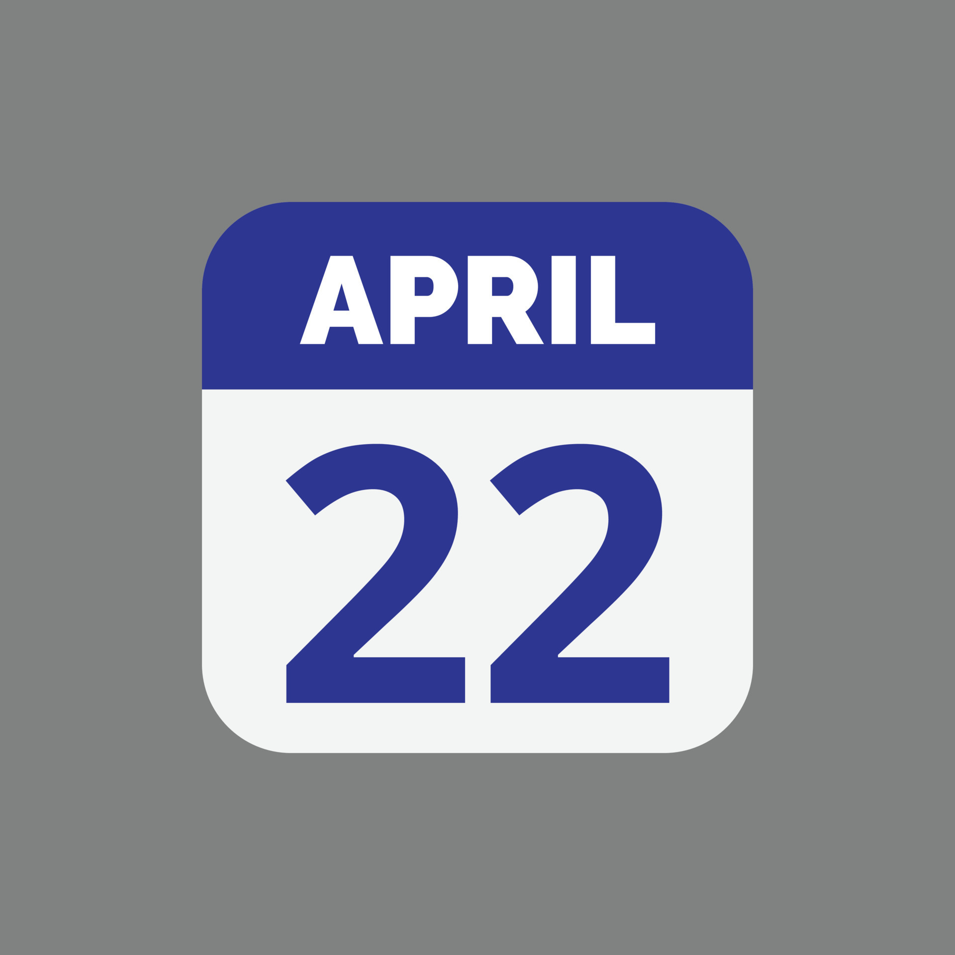 April 22 Calendar Date 23393411 Vector Art at Vecteezy