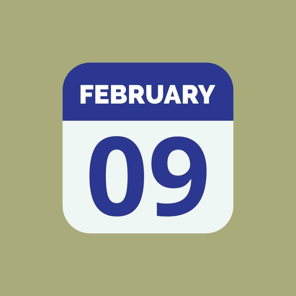 February 9 Calendar Date Icon 23393421 Vector Art at Vecteezy February 9 Calendar Date Icon 23393421 Vector Art at Vecteezy