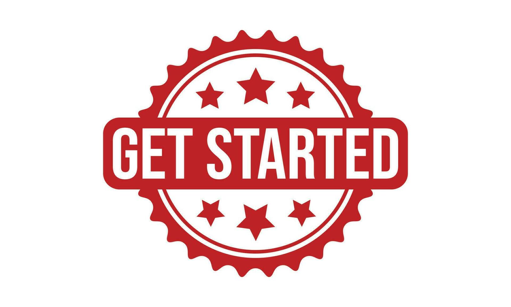 Get Started Rubber Stamp Seal Vector