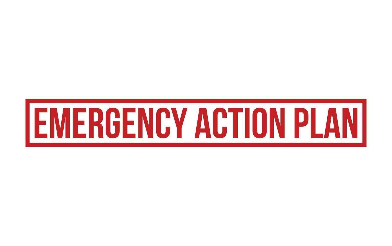 Emergency Action Plan Rubber Stamp Seal Vector