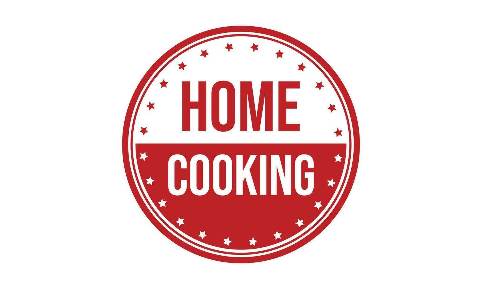 Home Cooking Rubber Stamp Seal Vector
