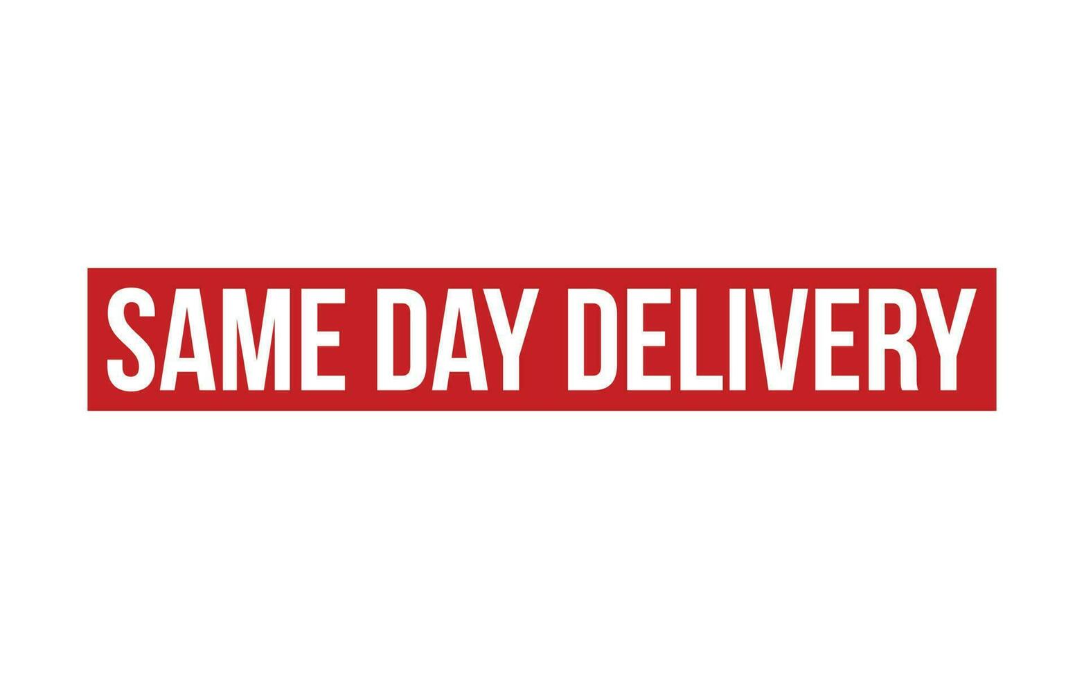 Red Same Day Delivery Rubber Stamp Seal Vector