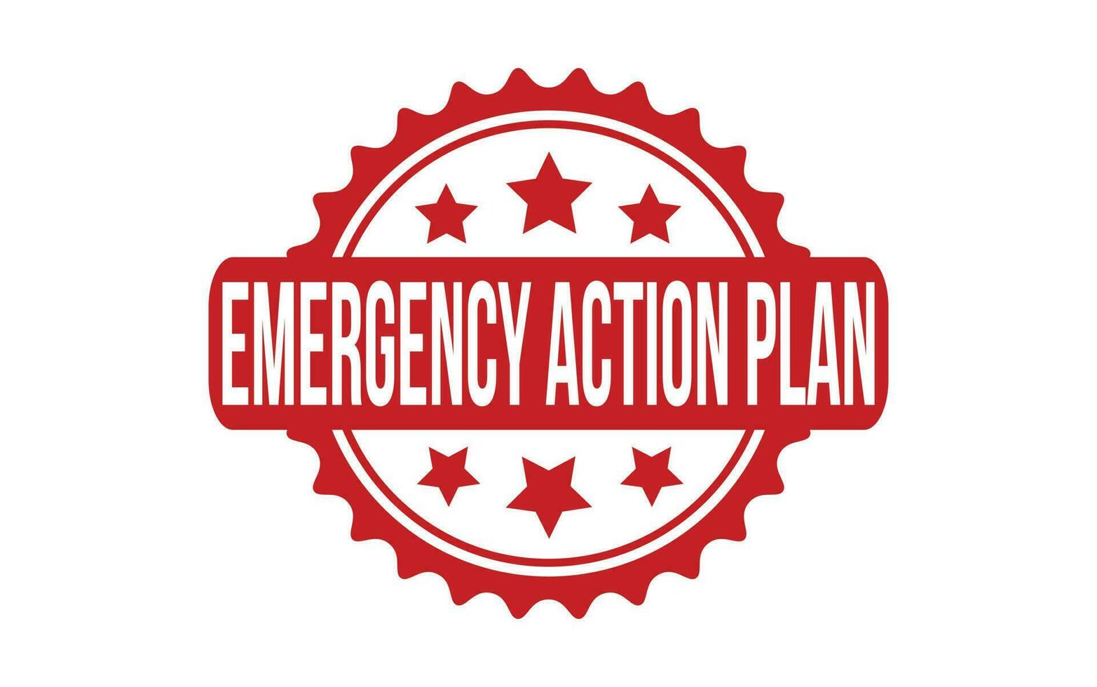 Emergency Action Plan rubber grunge stamp seal vector