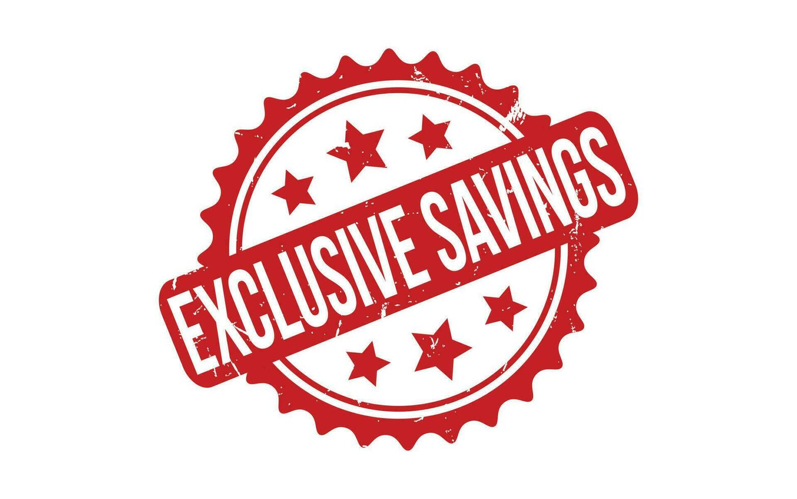 Exclusive Savings Rubber Stamp Seal Vector