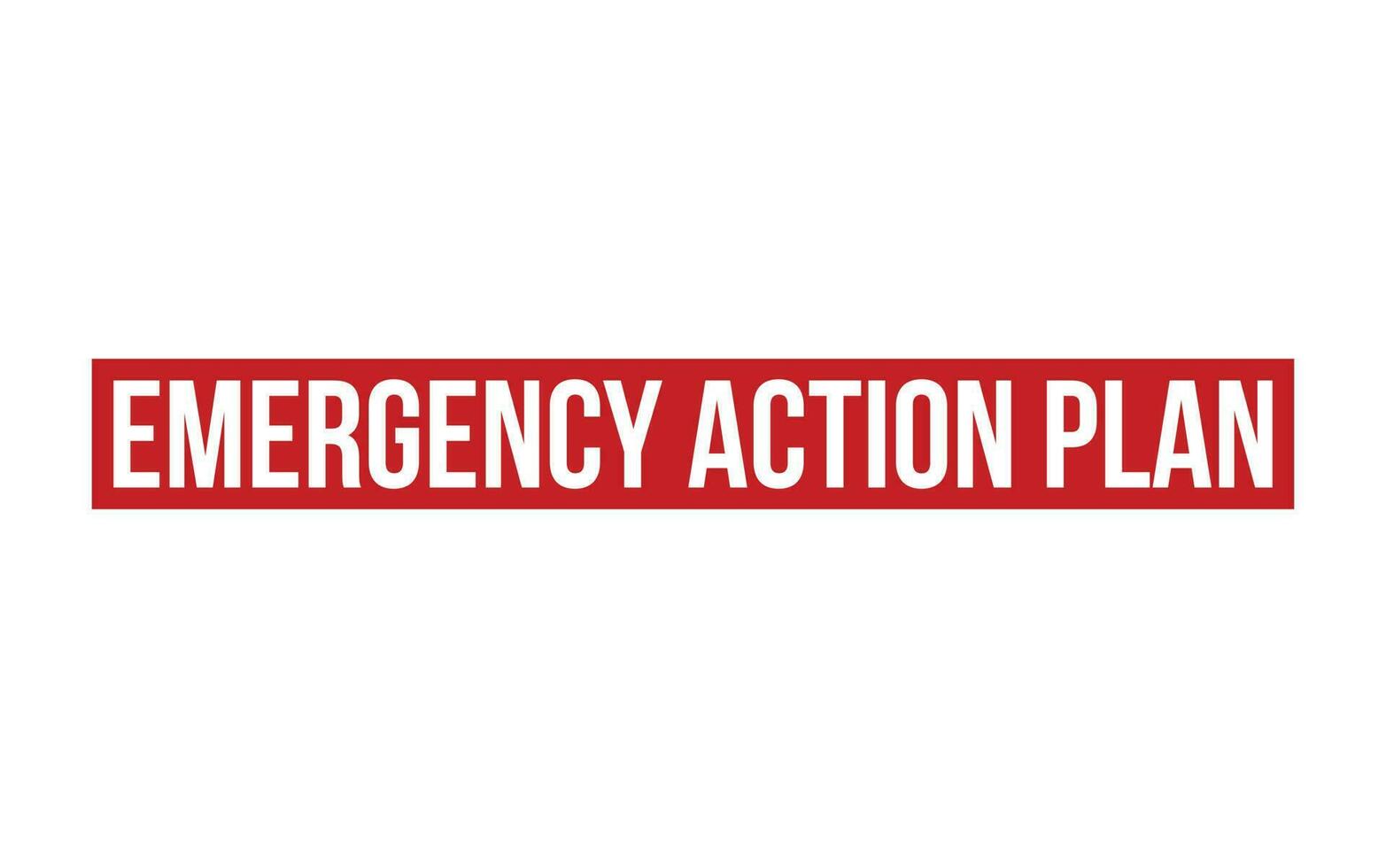 Red Emergency Action Plan Rubber Stamp Seal Vector
