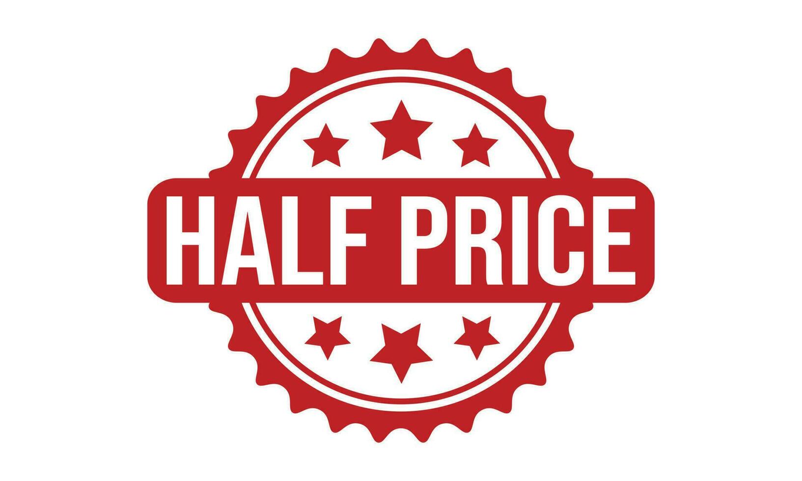 Half Price Rubber Stamp Seal Vector