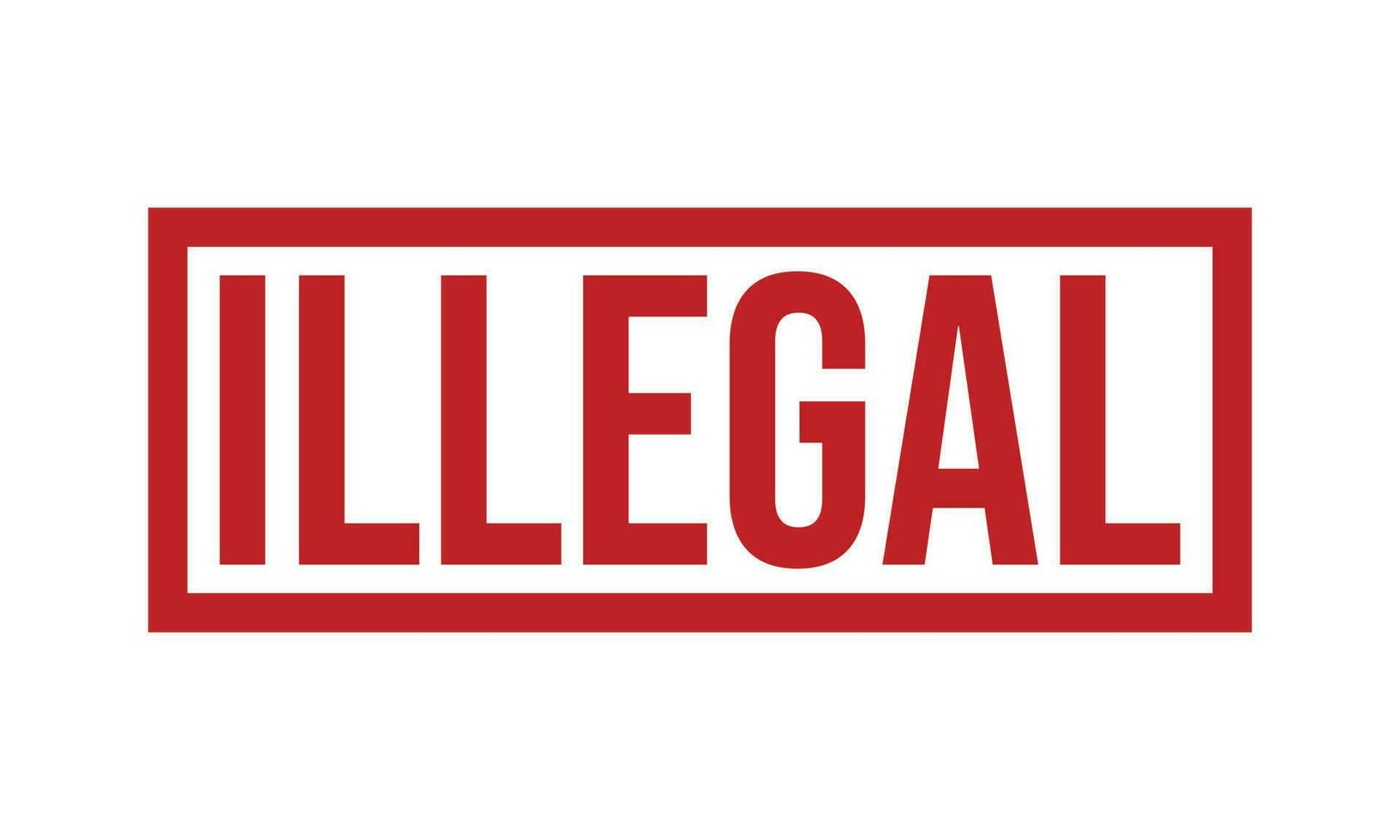 Illegal Rubber Stamp Seal Vector