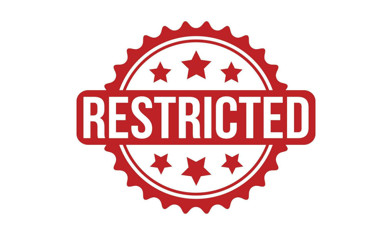 Restricted Rubber Stamp Seal Vector