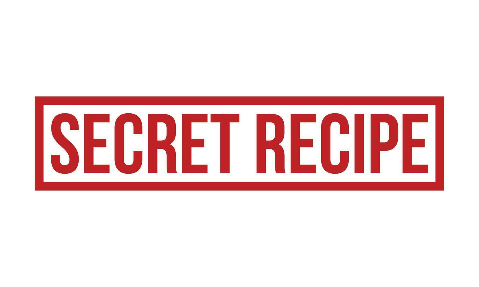 Secret Recipe Rubber Stamp Seal Vector