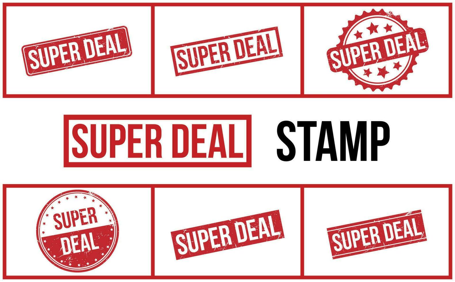 Super Deal Rubber Stamp Set Vector