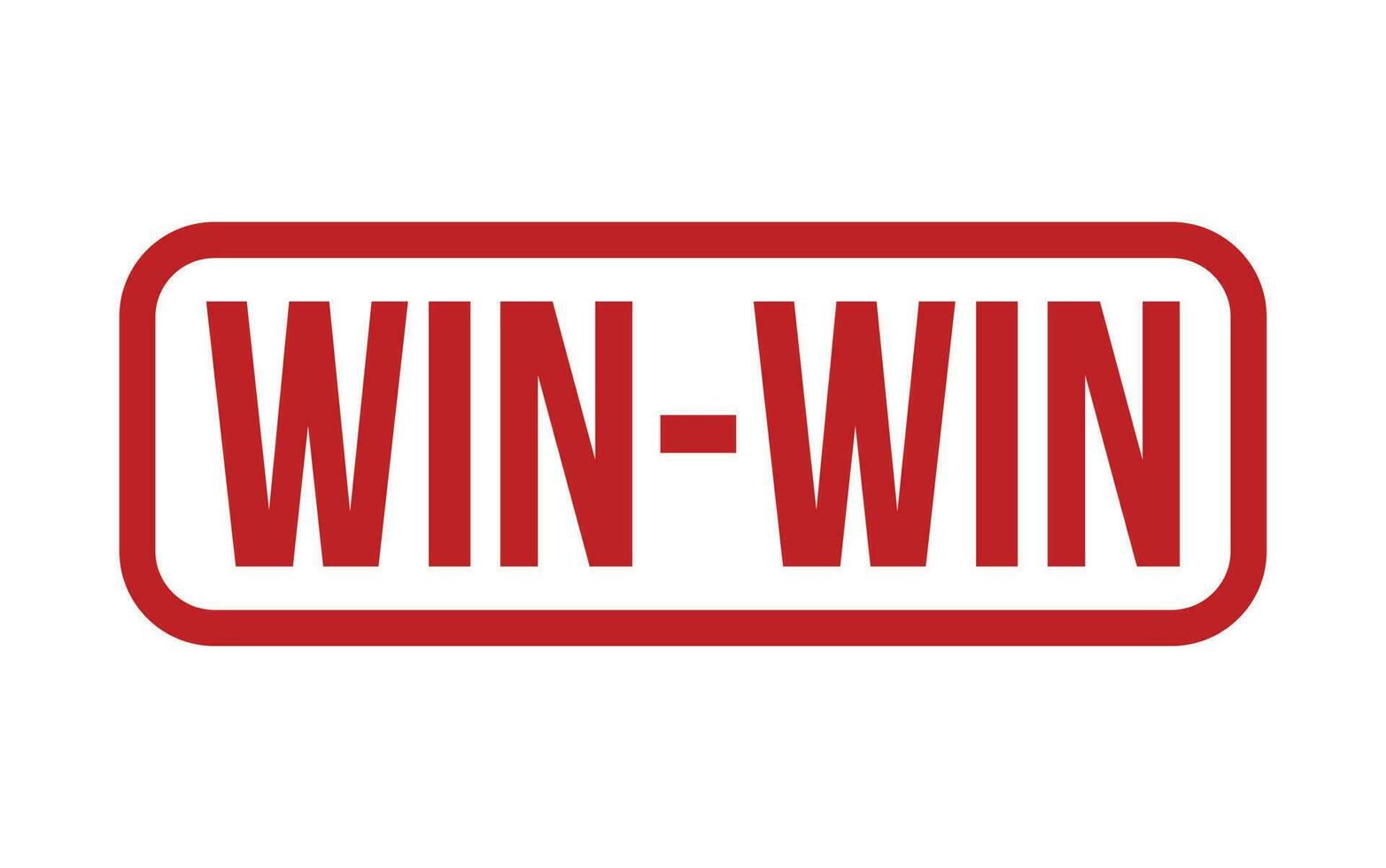Win Win Rubber Stamp Seal Vector