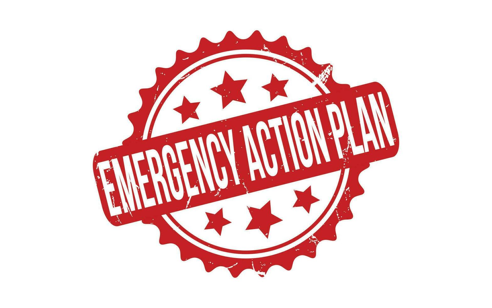 Emergency Action Plan rubber grunge stamp seal vector