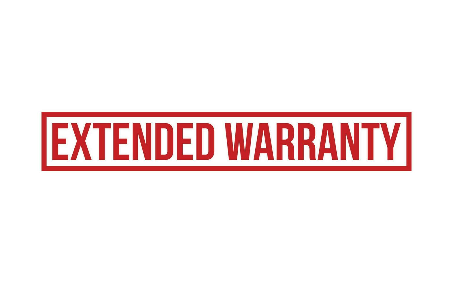 Extended Warranty Rubber Stamp Seal Vector