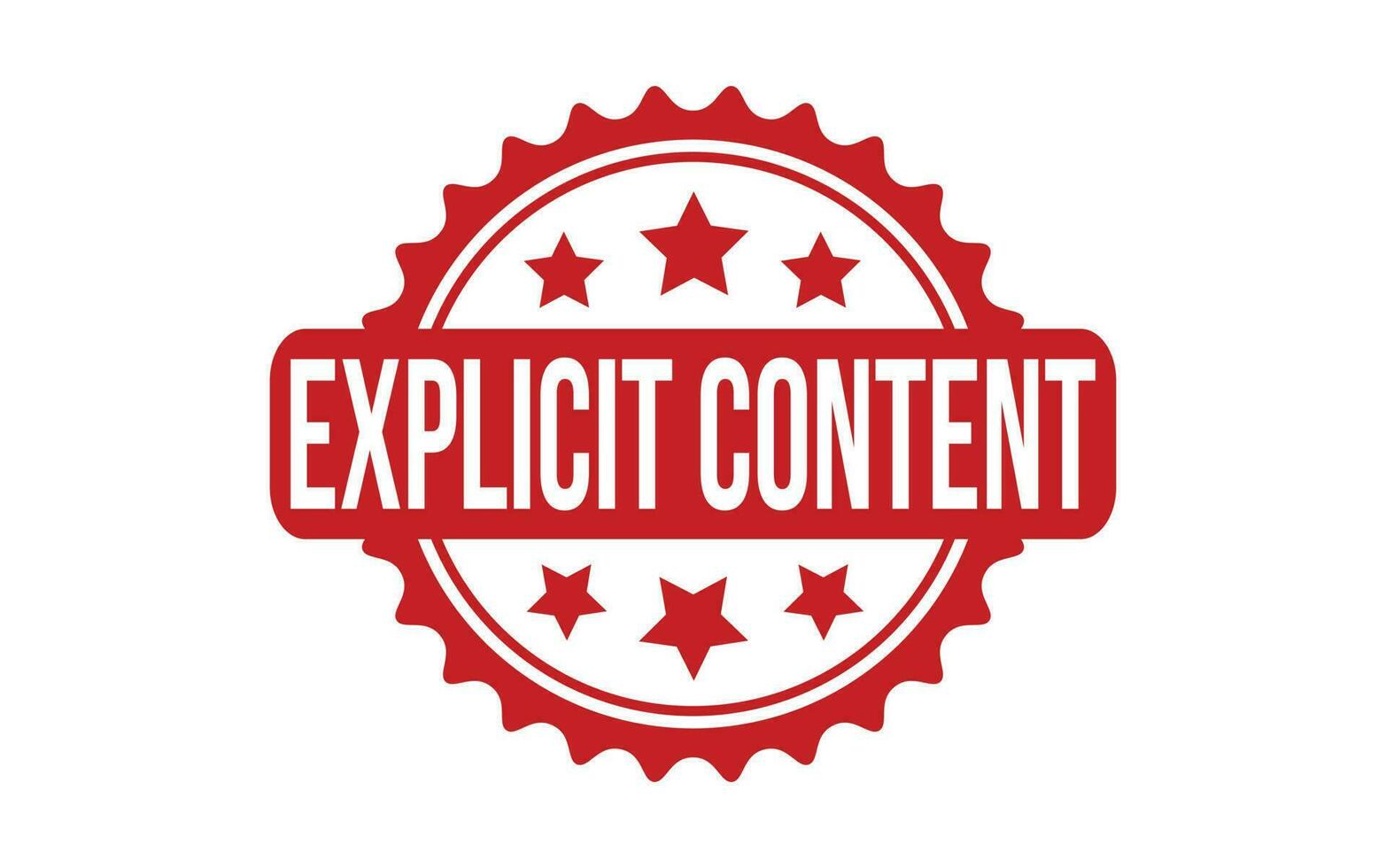 Explicit Content Rubber Stamp Seal Vector