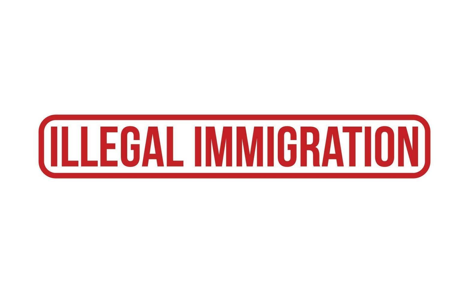 Illegal Immigration Rubber Stamp Seal Vector