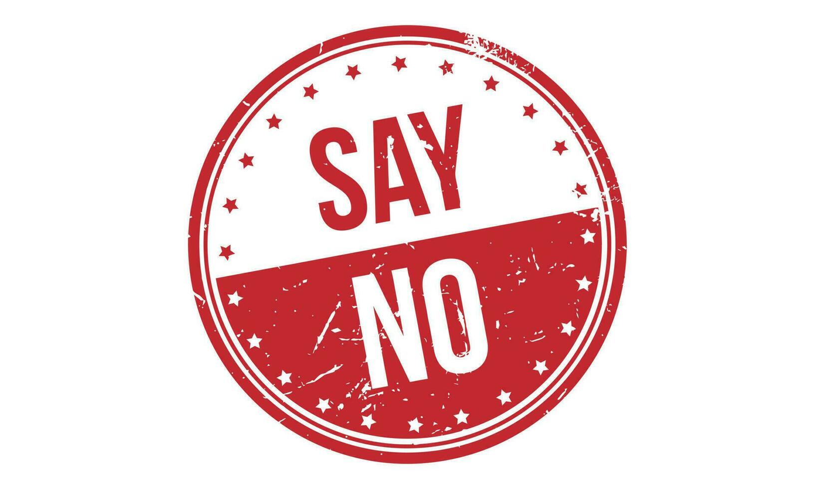 Say No Rubber Stamp Seal Vector