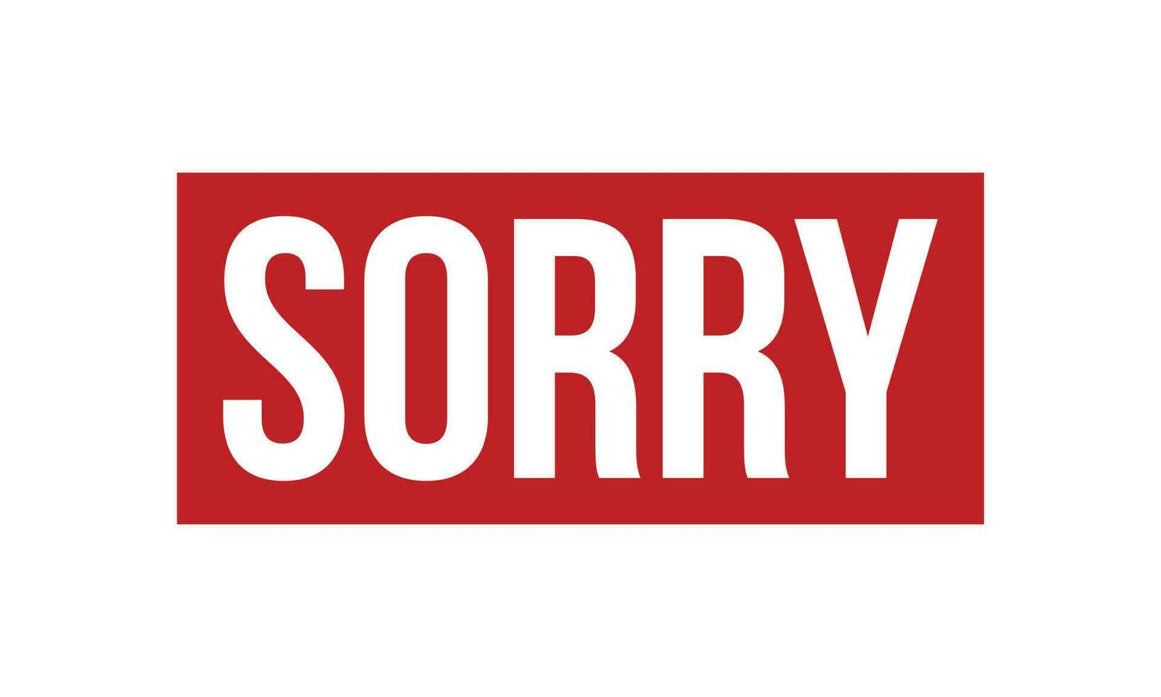 Sorry Rubber Stamp Seal Vector