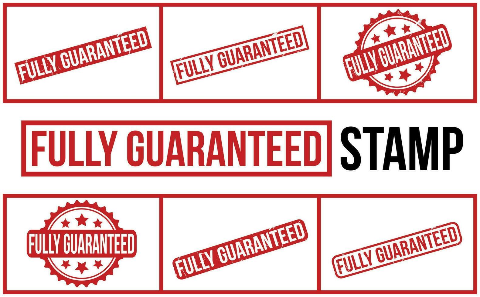 Fully Guaranteed Rubber Stamp Set Vector