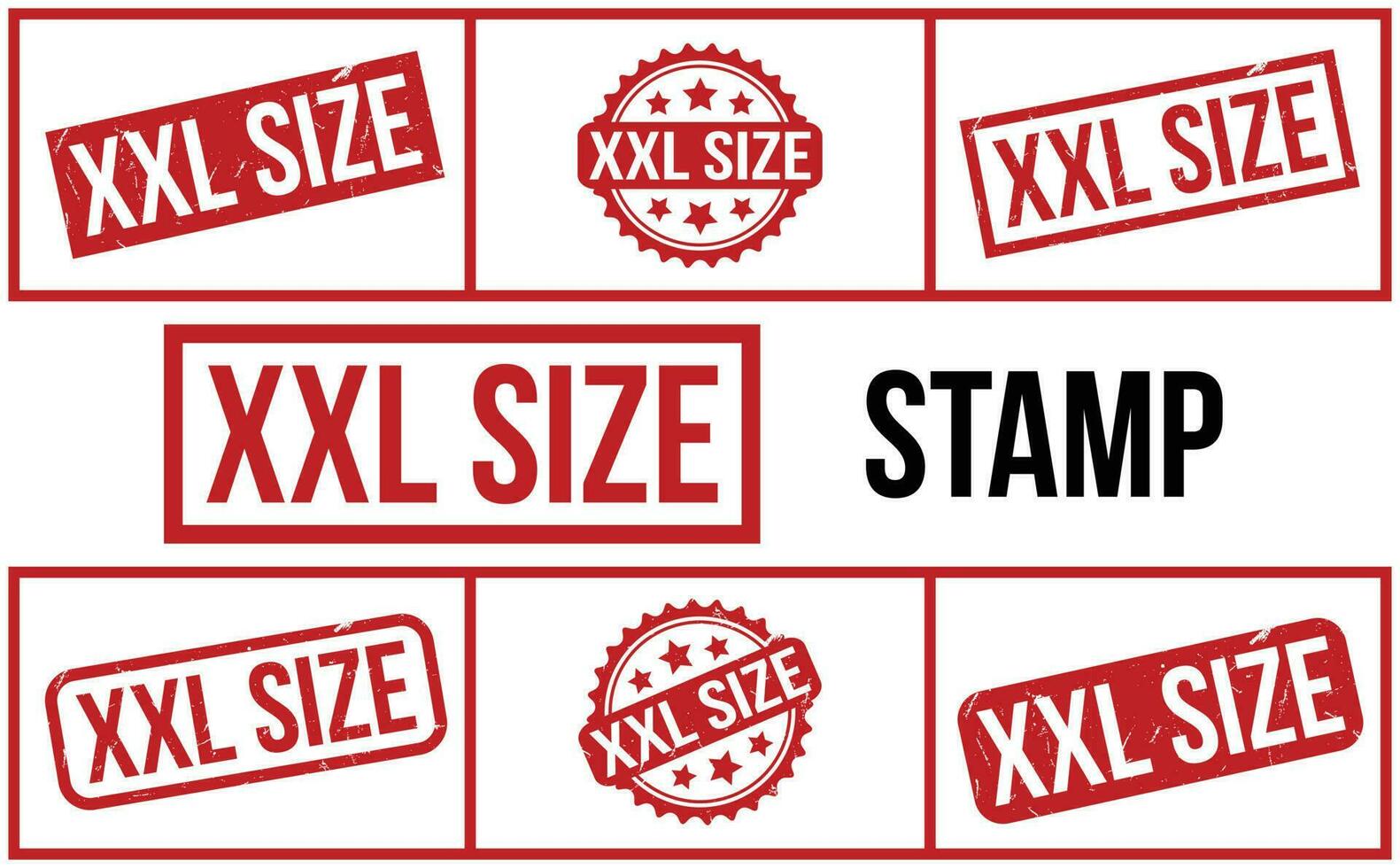 XXL Size Rubber Stamp Set Vector