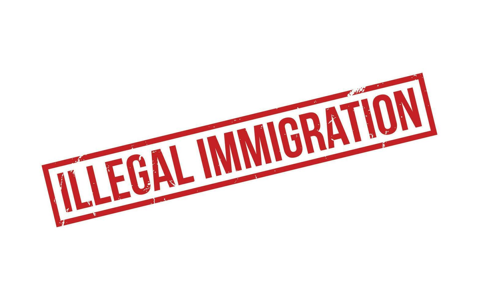 ilegal inmigración caucho sello sello vector