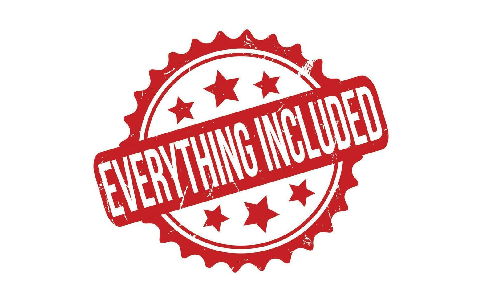 Everything Included rubber grunge stamp seal vector
