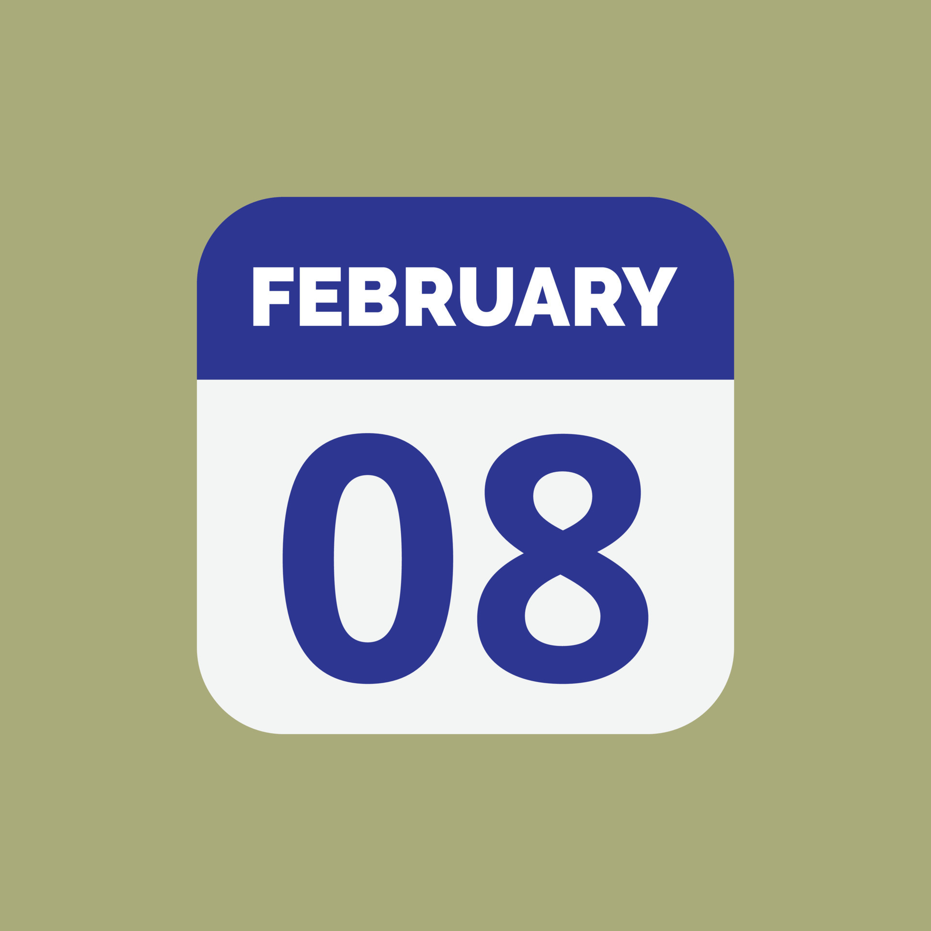 February 8 Calendar Date Icon 23393910 Vector Art at Vecteezy February 8 Calendar Date Icon 23393910 Vector Art at Vecteezy