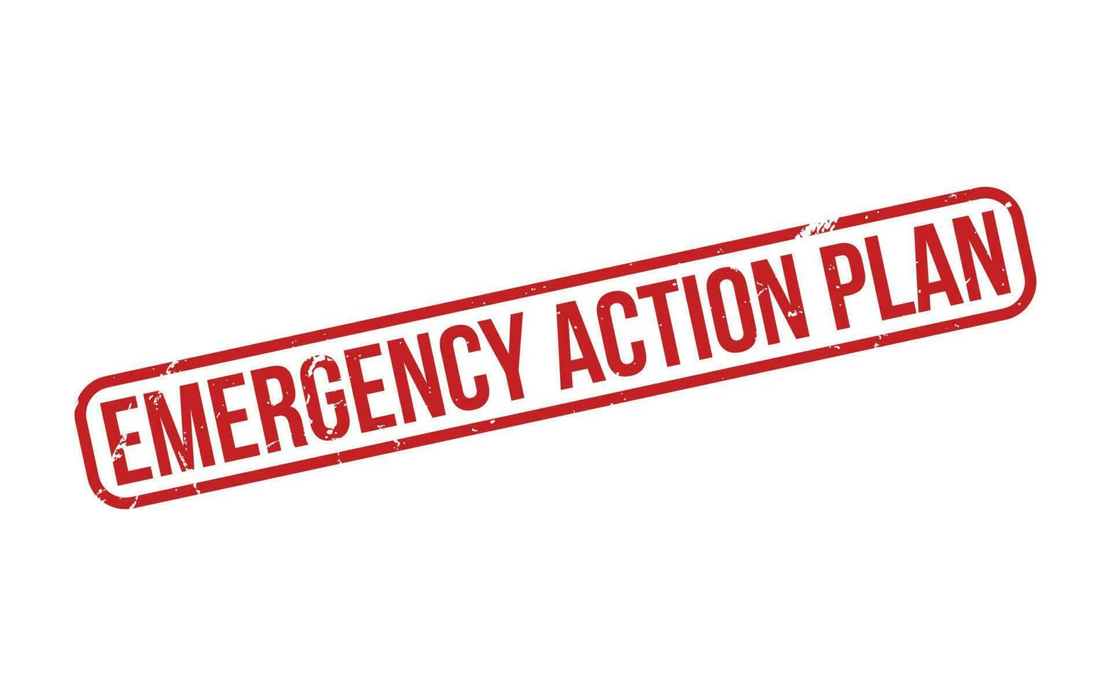 Red Emergency Action Plan Rubber Stamp Seal Vector