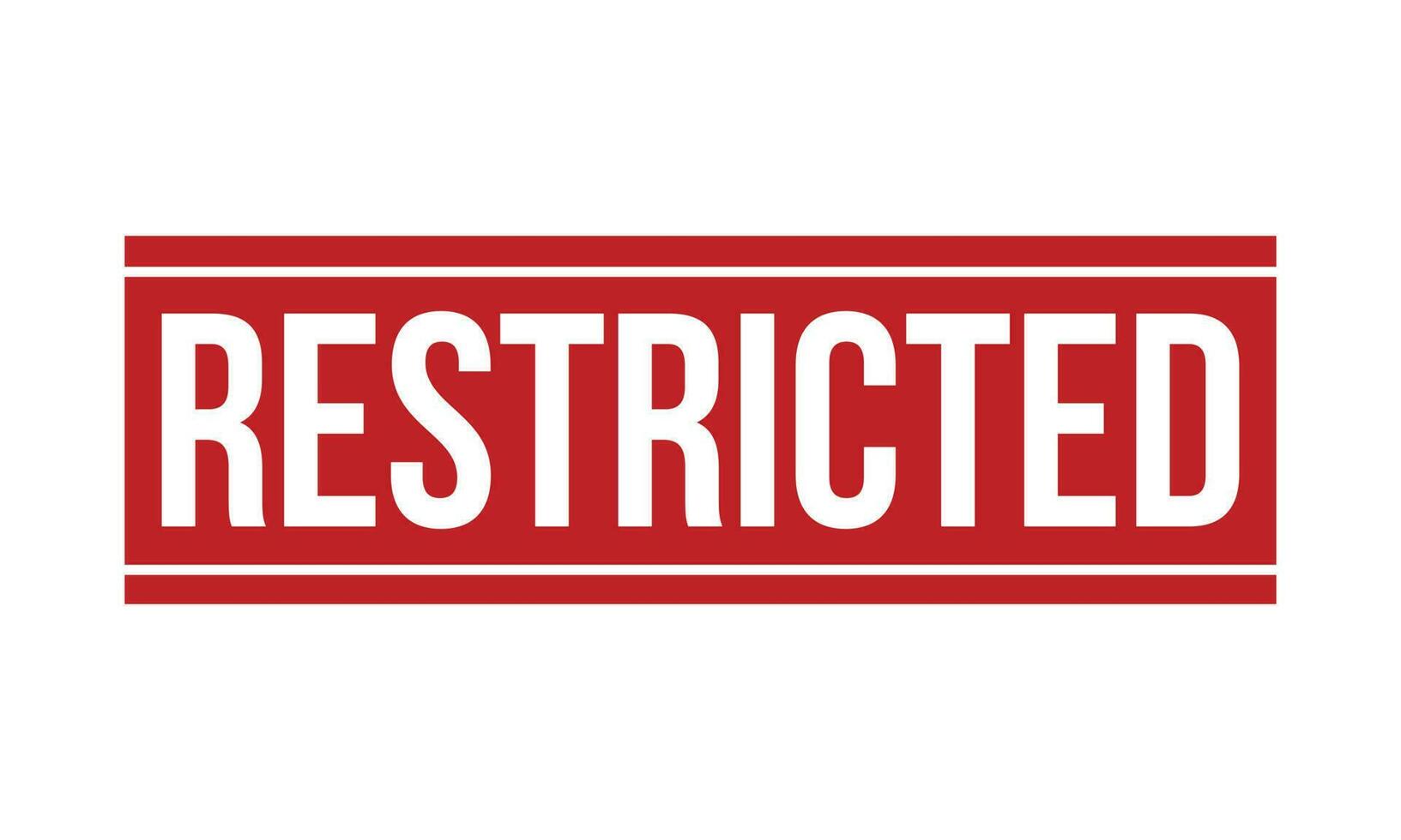 Restricted Rubber Stamp Seal Vector
