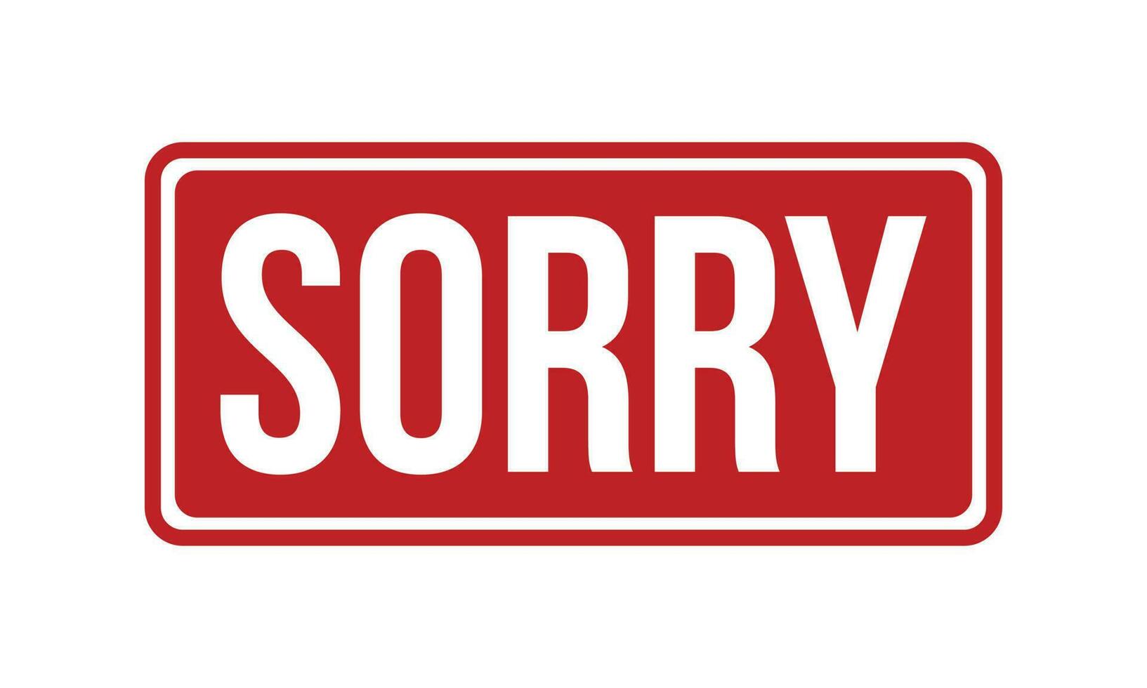Sorry Rubber Stamp Seal Vector