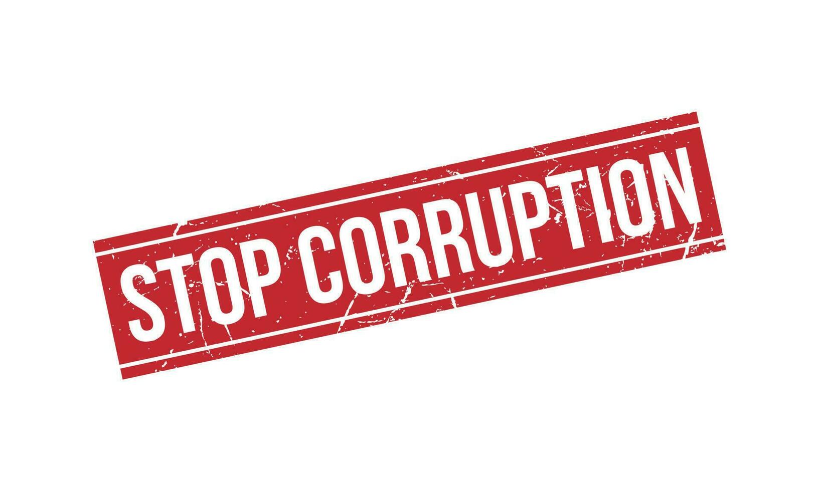 Stop Corruption Rubber Stamp Seal Vector