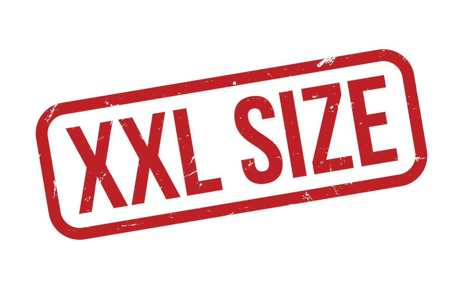 XXL Talla caucho sello sello vector