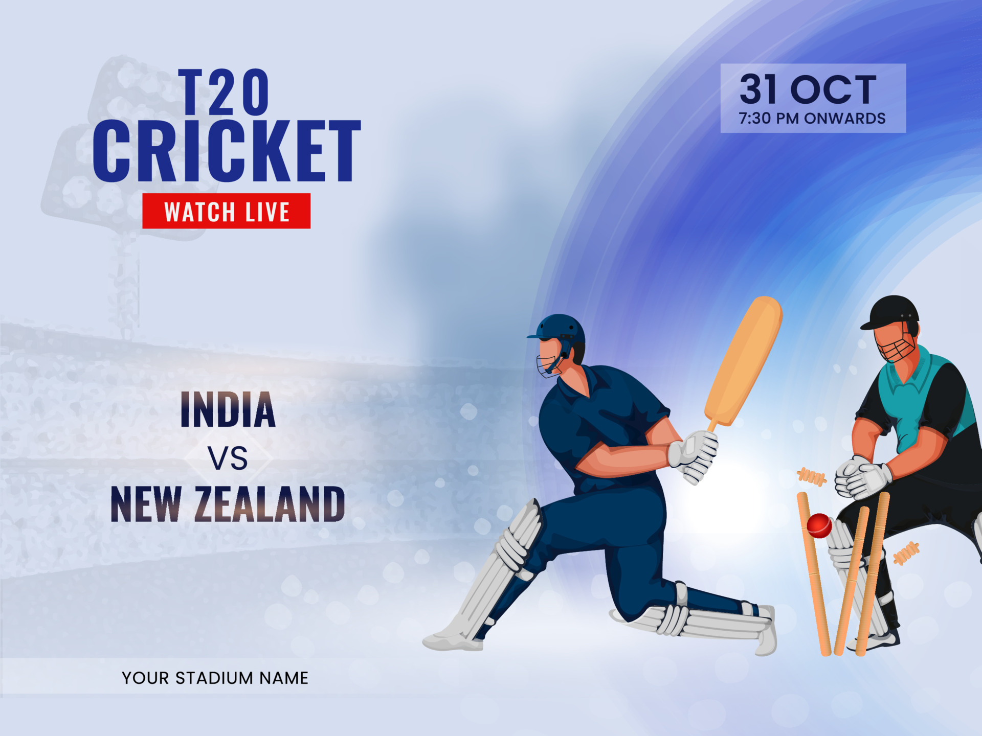 T20 Cricket Watch Live Show Of Participating Team India VS New Zealand With Cricketer Players