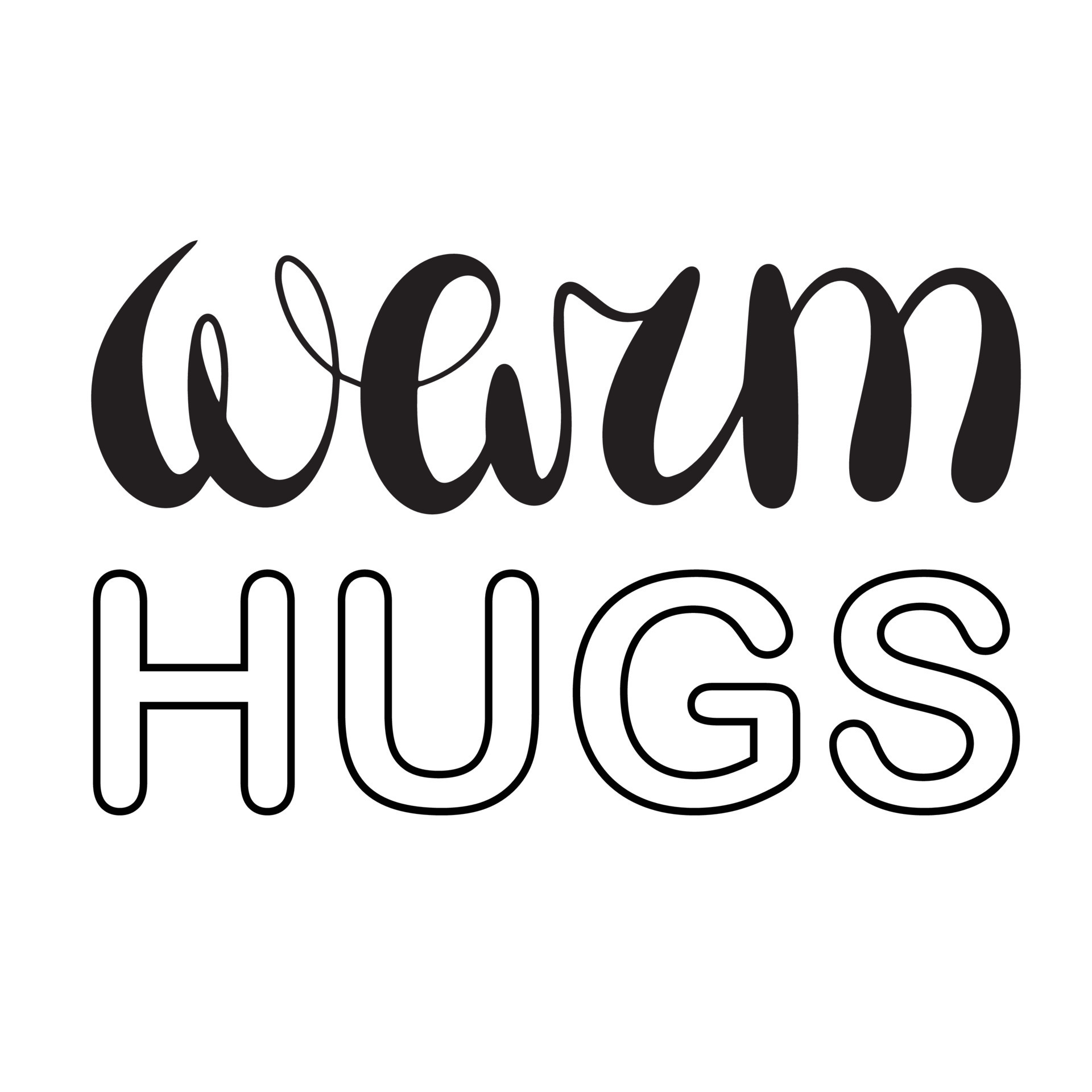 Warm hugs. For fashion shirts, poster, gift, or other printing press