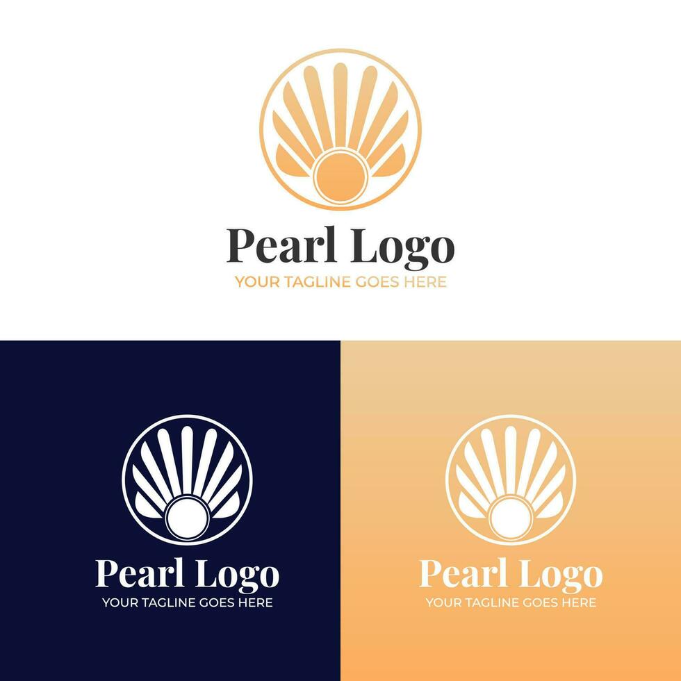 Pearl Logo Vector Design, with a luxury, minimalist, elegant style, this logo is suitable for jewelry, beauty, cosmetics and corporate business