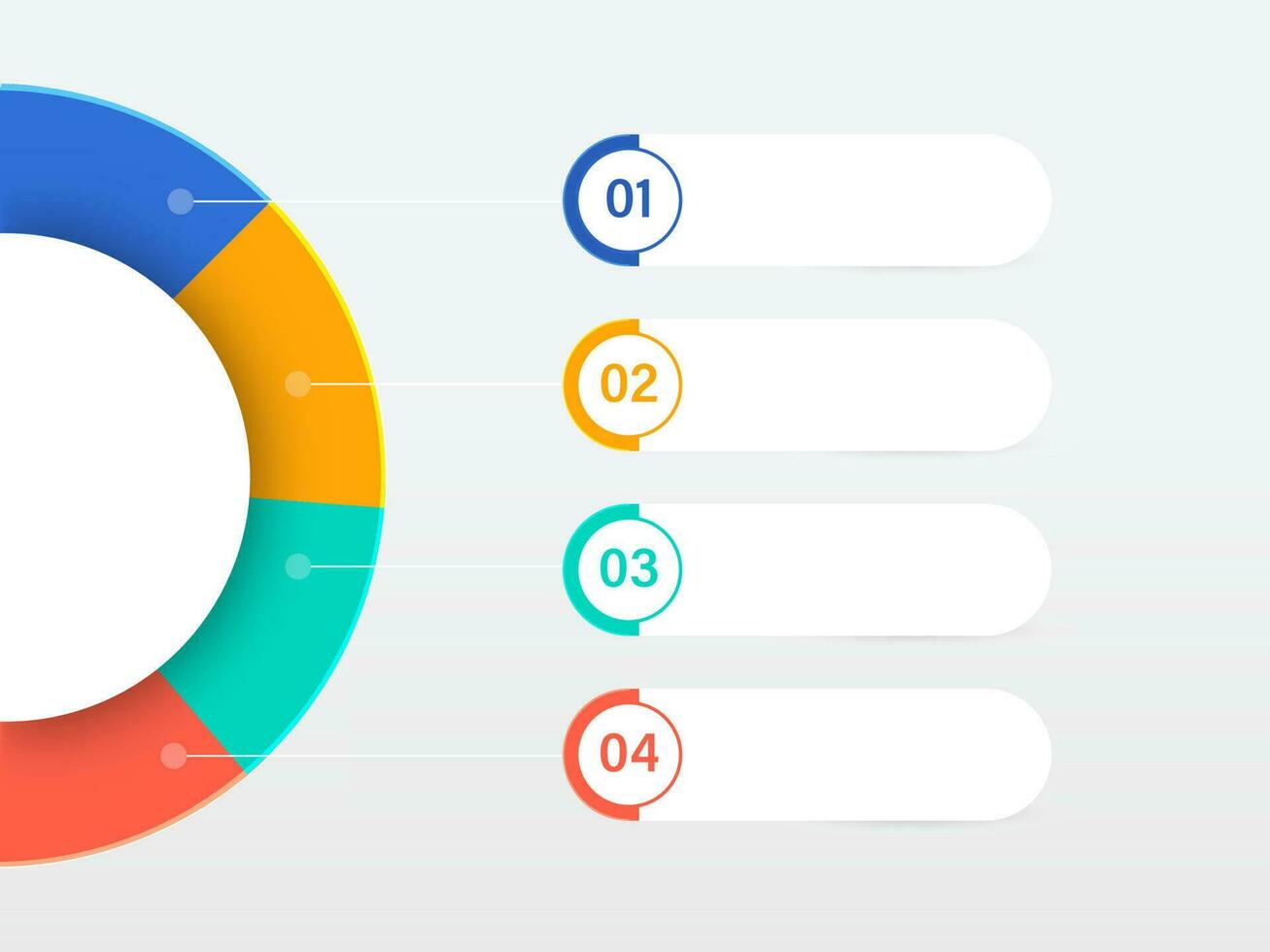 Business Infographics Template Layout With Four Options On Gray Background. vector