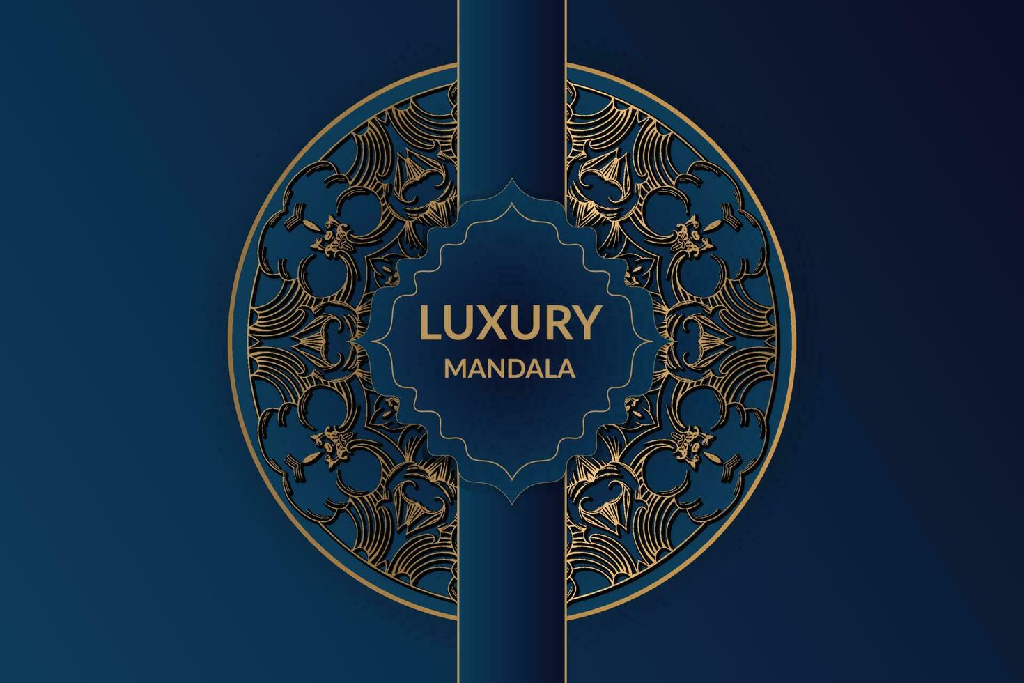 Creative luxury decorative mandala background, Luxury mandala background with golden arabesque pattern arabic islamic east style vector