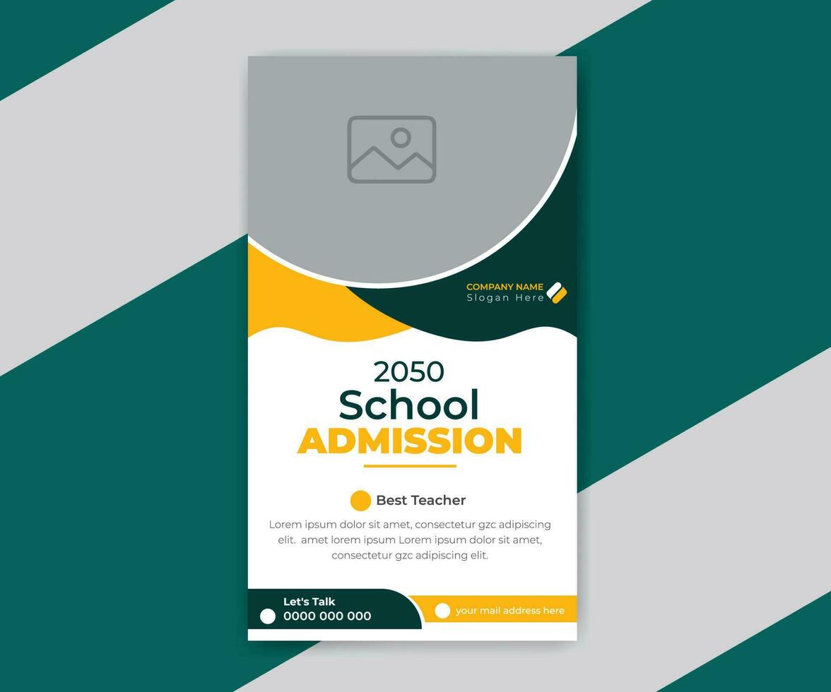 Back to school education social media post story template web banner design vector