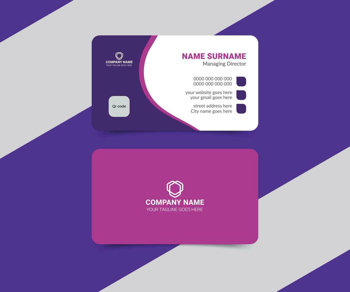 Modern and creative professional business card template vector